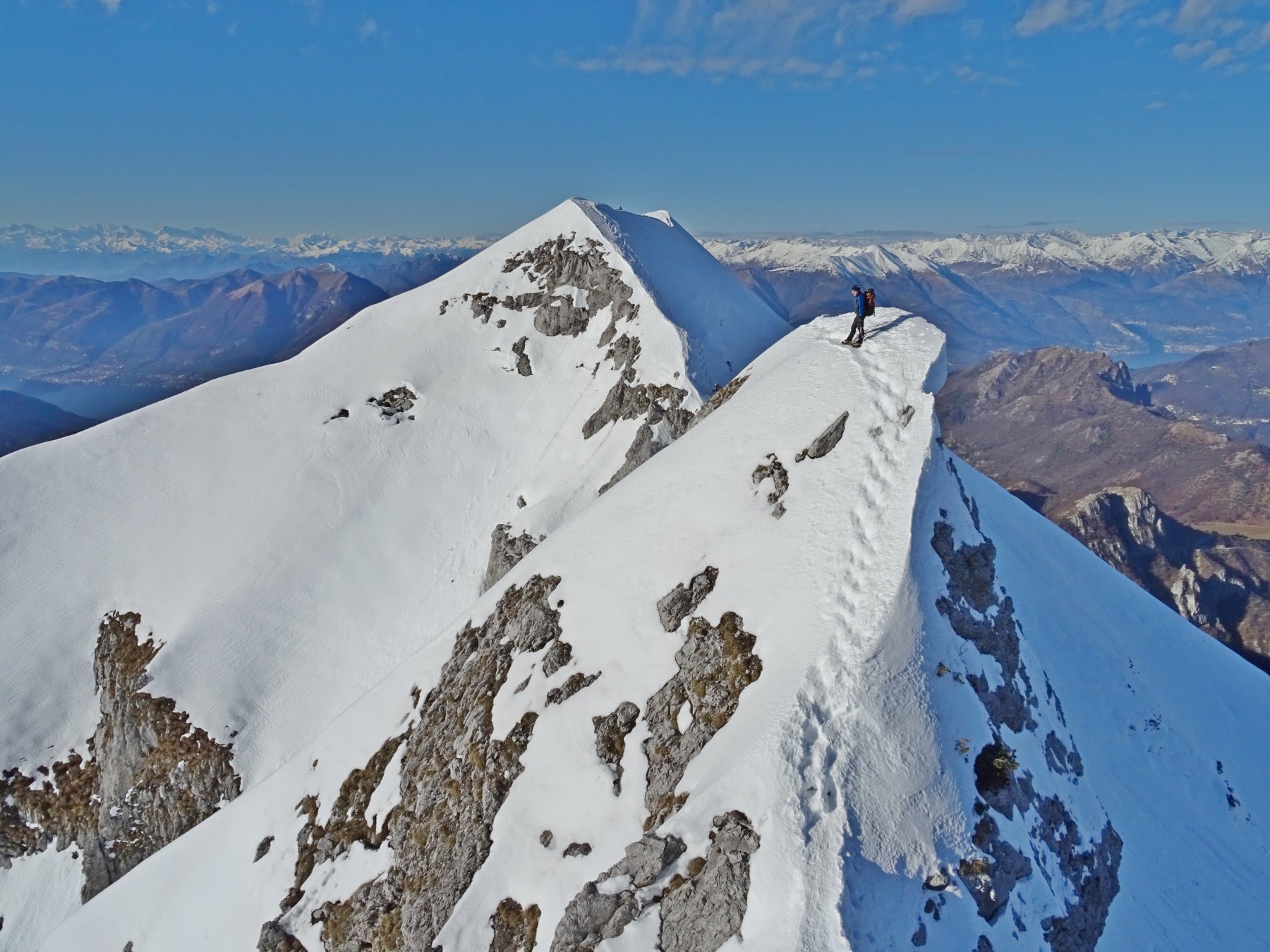 Cresta Piancaformia in discesa.