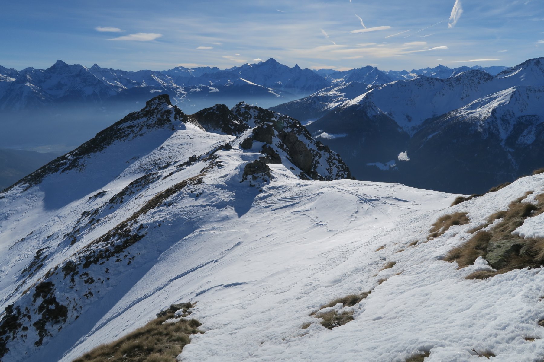 la cresta che porta al Crou de Bleintse