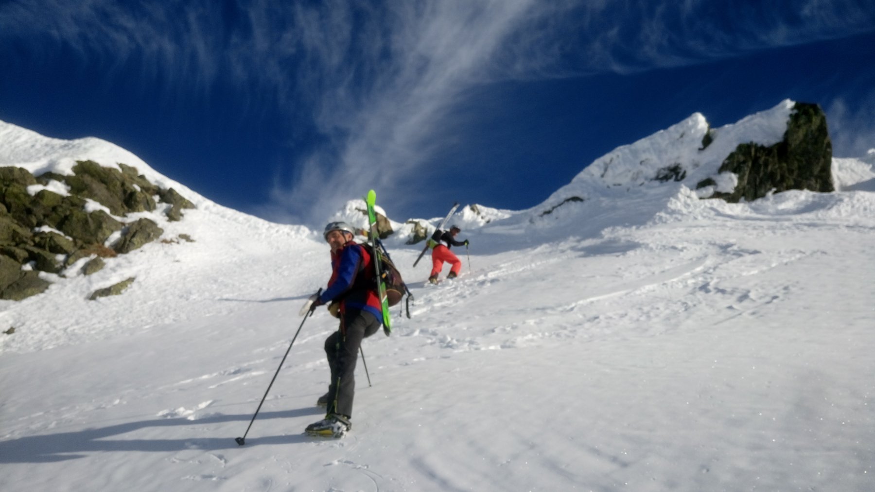 Enzo e Marco poco prima della bocchetta 