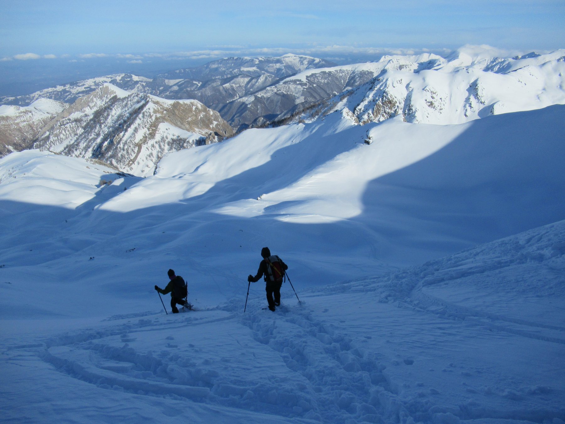 Discesa dal pendio canale.
