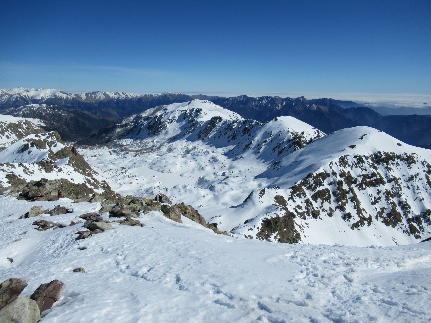 Il Vallone salito dalla vetta.