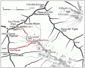 mappa itinerario