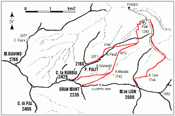 mappa itinerario