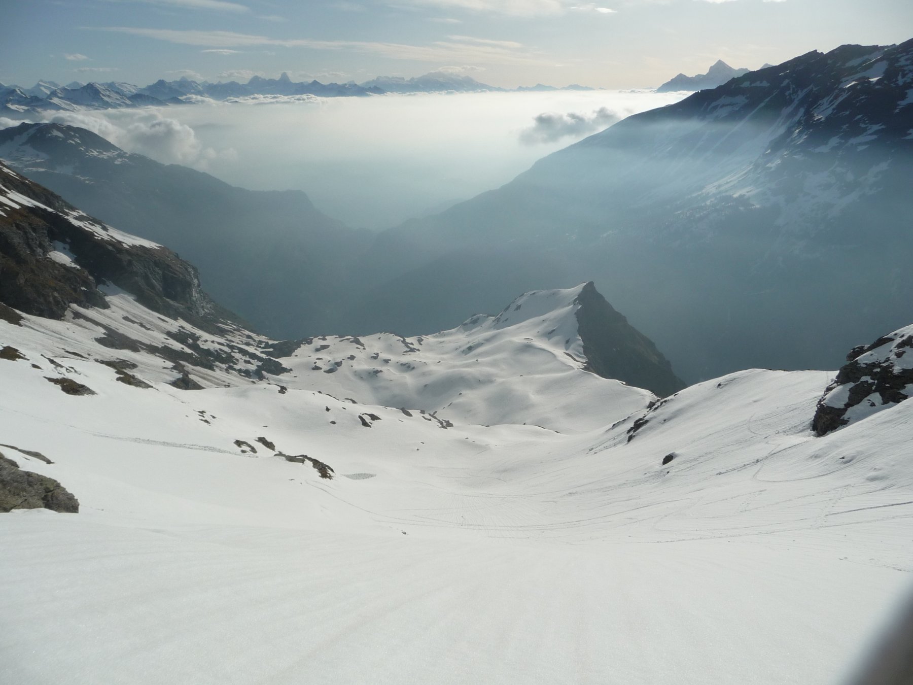 Assolati pendii di salita