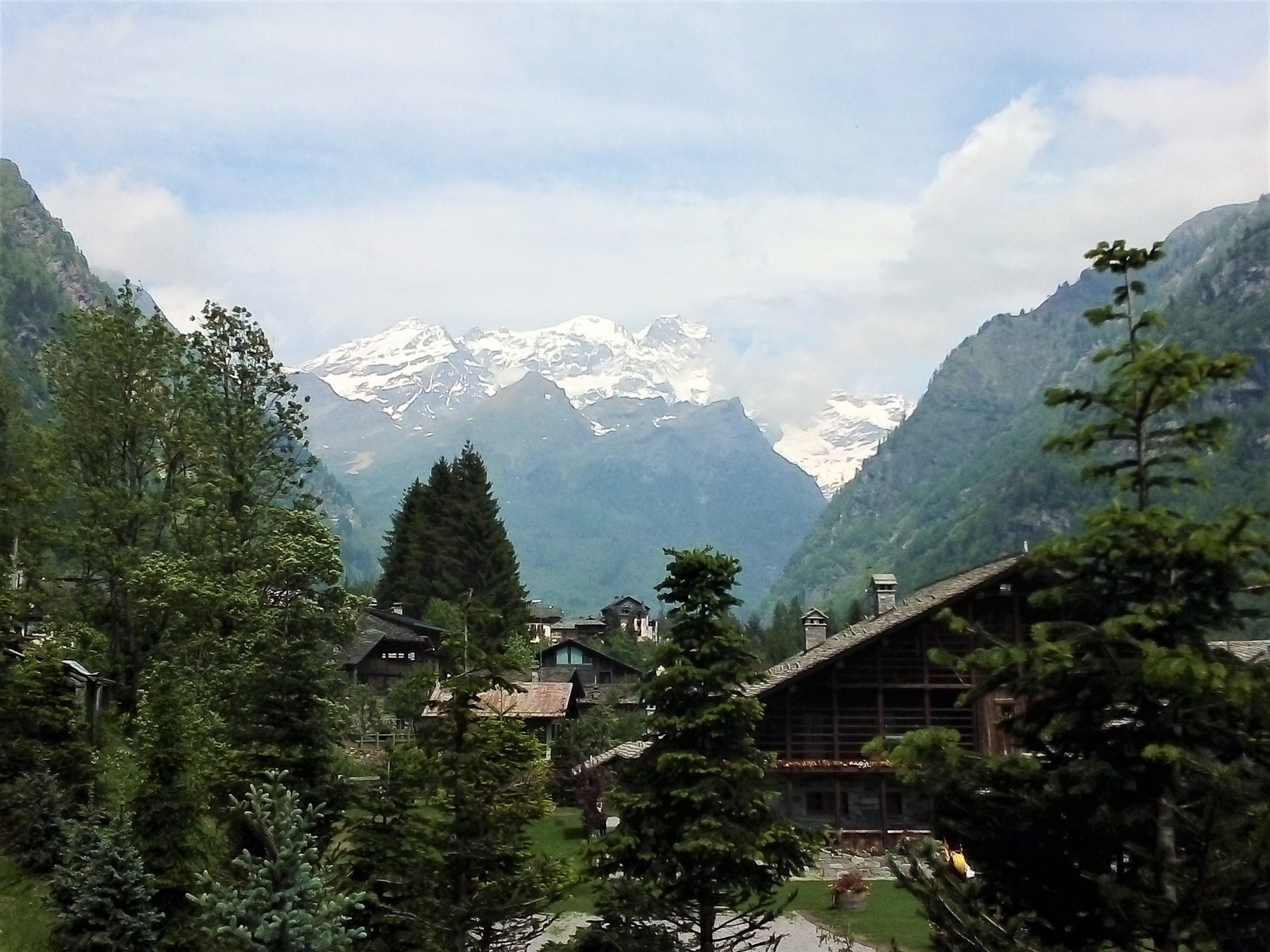 Il Monte Rosa da Riva Valdobbia.