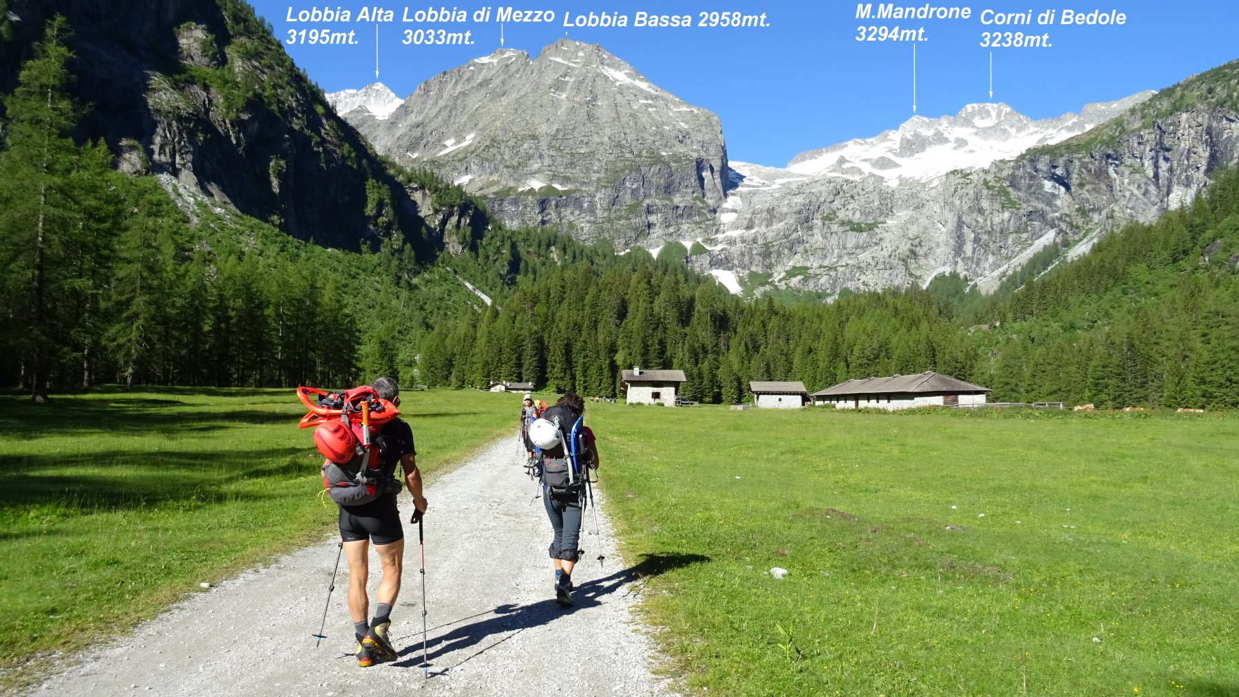 Già da Malga Bedole si scorge mooolto in alto la meta di oggi.