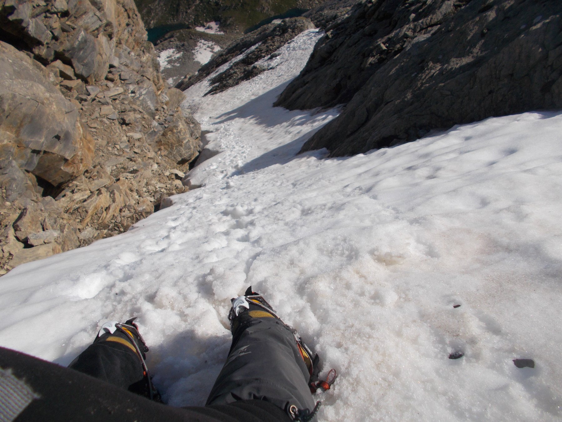gli ultimi metri a uscire a 70° di pendenza..