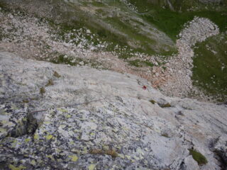 La bella quinta lunghezza 5B ma sempre da scalare