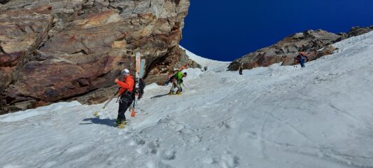 salita dal canalino Davide e Stefano 