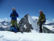Wellenkuppe, sullo sfondo l'Obergabelhorn e la cresta di salita