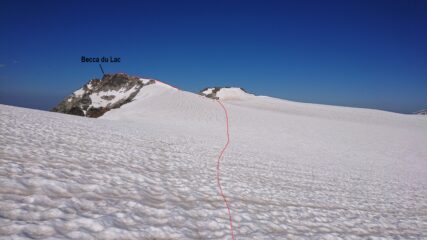 Percorso per La Becca du Lac