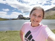 Selfie in riva al lago di Roburent