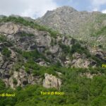 Lo Sperone, la Torre di Rocci e Pixel Wall dalla strada per San Lorenzo