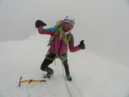 mattino nel whiteout purtroppo, nessun panorama dal tetto d'Europa...