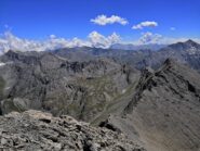Panorama dalla cima, a sx il Barifreddo, al centro il Lago Fauri e a dx Giornalet e Ramiere
