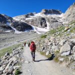 salendo verso il Rifugio Fuorcla Surlej
