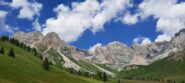 Panorama dietro il rifugio Fuciade