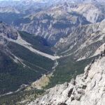 Dalla cima, il vallone des Accles che va percorso praticamente tutto