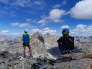 Dalla cima panorama co Chambeyron ed Aiguille de Chambeyron. 