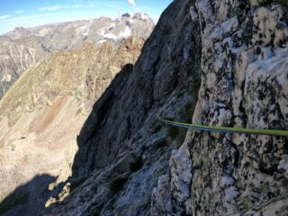 Vista verso il basso dal lungo traverso 
