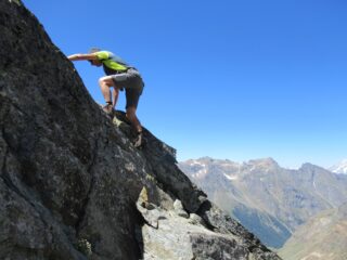 Breve tratto di arrampicata