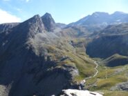 La parte alta del Vallone di Vaudaletta dalla cima.