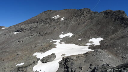 traccia di salita alla Punta   