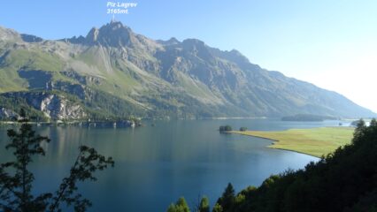 Panorama stupendo appena partito su Lej da Segl 