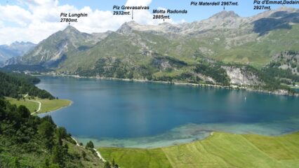 Bello il panorama sul Lej da Segl.