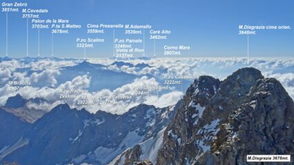 Arrivo in vetta e panorama super. 