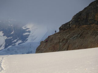 L'attacco della cresta dal rifugio