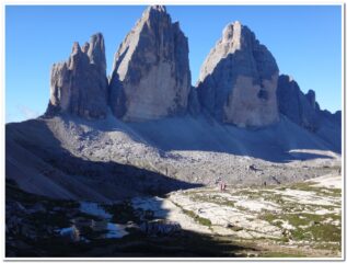 Le Tre Cime dal rifugio Locatelli