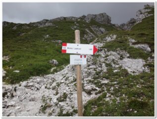 L'inizio del sentiero ai laghi d'Olbe