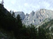 l'imponente parete sud della Marmolada