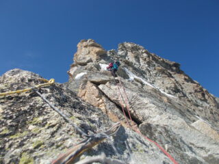 le ultime lunghezze tutte in roccia..