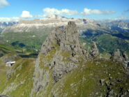 uno sguardo indietro dalla cima del torrione