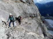 primo tratto facile ma su roccia consumata