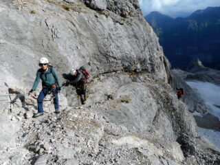 primo tratto facile ma su roccia consumata