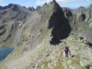 Tratto alpinistico alle spalle