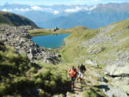 sullo sfondo il Lago La Manica 2365 m.