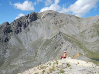 dal Sommet du Tronchet vista sul vallone di salita al Pic Ouest de Cote Belle 