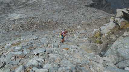 sul ripido pendio finale