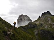 Sopra la forcella dei Lech, la Cima d'Auta