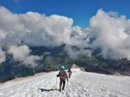 Inizio discesa sotto la cima