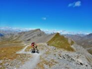 Sugli ultimi tratti di sentiero verso il Pic Caramantran