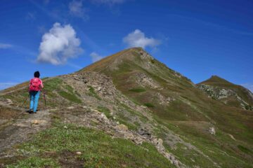 Sulla cresta verso le Punte Metz e Chaligne