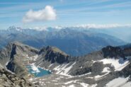 Lago di Pietra Rossa da poco sotto la cima