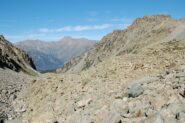Le sconfinate pietraie del vallone dei Duc appena risalite 