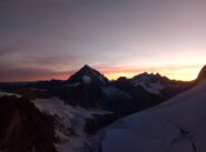 Dent Blanche all'alba dalla cresta