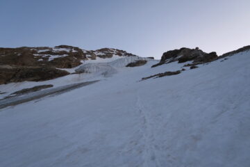in salita verso la Giordani